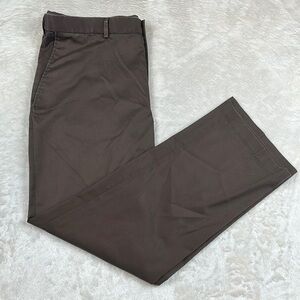 Haggar Brown Chinos Classic Fit Cotton Blend